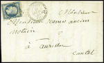2 lettres : n°14 obl PC 1607 + T22 Lacalm (1855) et n°22 obl GC 1913 + T22 Lacalm (1867), ind 17 et ind 16. TB