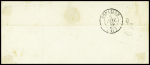 N°3 obl grille + T13 "Mur-de-Barres (11)" (1849) sur lettre, ind 23. RR et TB