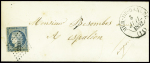 N°4 obl PC 2201 + T13 "Mur-de-Barrez" (1852) sur lettre, ind 19. TB