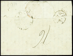 Rare MP circulaire "Nancy P.Payé" (L n°35 - 1774) avec  taxe 16 sols au verso (8 sols de Nancy à Paris et 8 sols de Paris à Calais) et taxe 18 sols