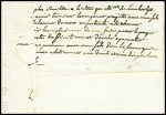 Lettre de Paris pour Nancy (1785) réexpédiée à Blamont avec taxe 7 sols et au verso marque manuscrite "Deb de Nancy" (L37), ind 17. TB