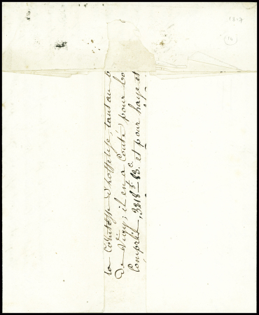 Lettre avec MP "55 Metz" (1817) pour Nancy réexpédiée à Longuyon car destinataire absent avec au verso MP "Deb 52 Nancy", ind 16. TB
