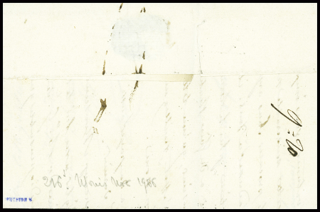 Lettre avec cachet d'essai rect "Nancy 52  8 février 1828" pour Saverne, ind 23. rare et TB