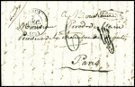 Lettre avec T13 Nancy (1831) pour Paris avec taxe 6 tampon façon manuscrite rayée et marque encadrée "Détaxe". TB