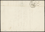 N°21 obl. losange de points "SP 2°" + CAD ambulant "Cherbourg à Paris 2°" (1865) sur lettre avec mention manuscrite "Boite de Nancy". TB