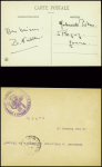 14 plis militaires de Nancy au 20e siècle dont cachet rouge de la base aérienne de Nancy repliée à Tours (sept 1939). TB