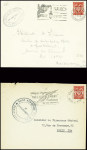 14 plis militaires de Nancy au 20e siècle dont cachet rouge de la base aérienne de Nancy repliée à Tours (sept 1939). TB