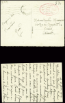 14 plis militaires de Nancy au 20e siècle dont cachet rouge de la base aérienne de Nancy repliée à Tours (sept 1939). TB