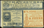 Carte-lettre annonces 15c Sage vendue 5 centimes (320e édition) avec annonces publicitaires de Nancy obl. (1893)
