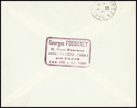 9 env. des vols spéciaux de l'exposition de Nancy (Paris Nancy et Nancy Paris 1929 - 1930) dont un imprimé urgent (Muller n°226 et 272). TB