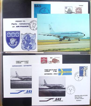 Album Safe noir contenant 82 plis divers aviation dont 2 lettres recommandées Hong-Kong - San Francisco par China clipper (26.4.37)
