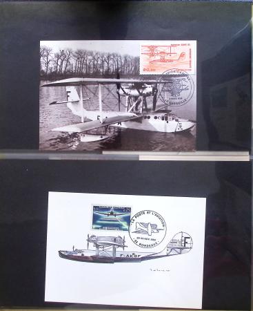 Album Safe noir contenant 82 plis divers aviation dont 2 lettres recommandées Hong-Kong - San Francisco par China clipper (26.4.37)