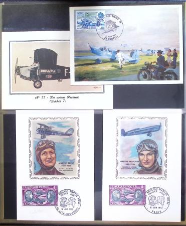 Album Safe noir contenant 82 plis divers aviation dont 2 lettres recommandées Hong-Kong - San Francisco par China clipper (26.4.37)