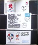 Album Safe noir contenant 82 plis divers aviation dont 2 lettres recommandées Hong-Kong - San Francisco par China clipper (26.4.37)