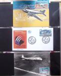 Album Safe noir contenant 82 plis divers aviation dont 2 lettres recommandées Hong-Kong - San Francisco par China clipper (26.4.37)