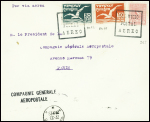 29/2 - 14/3 - 1928 Uruguay - France avion + aviso; lettre AFF Uruguay n°265 + PA11 + PA12 (voir ouvrage de Collot et Cornu Ligne Mermoz pages 96 et 97)