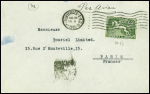 Uruguay PA n°69 obl. Mec Montévidéo (1935) avec au verso arrivée Paris 27.7.35. TB
