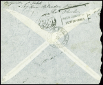 Brésil n°207 + PA31 obl. Sao Paulo (22.9.34) sur lettre pour Paris avec cachet rect noir "transporté entièrement par avion", arrivée Paris 27.9.34. TB
