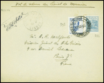 Brésil n°386 + 393 OBL 27.2.46 sur lettre pour Paris avec mention manuscrite "Vol de retour du Lionel de Marmier" et signature du pilote Bouchard