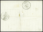 N°4 OBL grille + T13 "Pézenas (33)" (1851) sur lettre, ind 14. TB