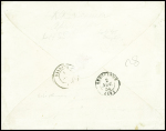 N°6, 1F carmin, OBL grille + T15 "Tonnay - Charente (15)" (1850) sur lettre pour Angoulême. TB. Signé Claves. Cote 1700€