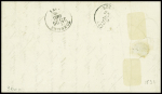 N°45, impression fine, OBL GC 746 + T24 "Casseneuil (45)" (25 dec 70) sur lettre. TB
