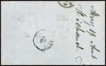 N°48, 40c orange, OBL GC 2535 + T17 Morez du Jura (1871) sur lettre pour Gênes. TB
