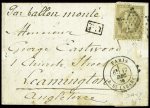 N°30 obl. Étoile 2 + CAD "Paris R. ST Lazare" (17 dec 70) sur ballon monté pour Leamington (GB) avec arrivée 24 dec (Le Davy). TB