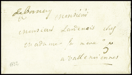 Nord - marque manuscrite "De Bavay" (L n°4 - 1732), ind 20. TB