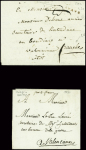 Lettre avec petite MP "Bavay" + "Franche" manuscrit et lettre de Bavay (1780) avec mention manuscrite "Port franc", ind 22+, bel ensemble