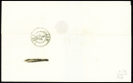 Cursive "57 Lannoy" + "PP" rouge encadré (1845), ind 20. TB