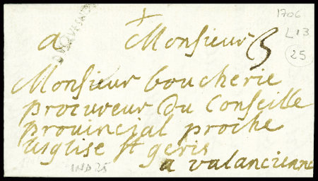 Petite MP "Duquesnoy" (1706 - L13), ind 25. RR