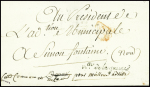 MP partiellement manuscrite "Deb Lequesnoy" (SD, vers 1790), ind 22. rare et TB