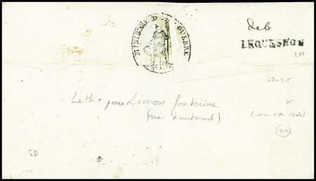 MP partiellement manuscrite "Deb Lequesnoy" (SD, vers 1790), ind 22. rare et TB