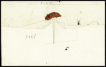 Petite MP "Ar de Noailles" datée de Spire 8 aout 1734 pour Rennes (campagne d'Allemagne, la plus belle lettre connue de cette marque rare)