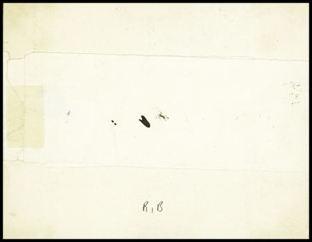 N°11, 1c vert-olive obl. T15 Grenoble (1863) sur imprimé sous bande, signé Calves. TB