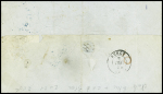 N°13, 10c bistre-jaune obl. Étoile muette bleue + CAD T15 bleu "3e Paris 1 (60)" (1854) sur lettre locale pour Bercy. TB