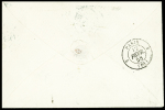 N°13 obl. PC bleu 1451 + T15 bleu "Grenelle (60)" (1858) sur lettre de Paris pour Paris. TB