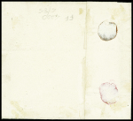 N°13 obl. Boite rurale "O" sur lettre avec correspondance (Maine et Loire). TB