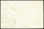 N°23 obl. Losange de points "EU" + CAD "Exposition univelle postes" (1867) sur lettre pour Londres. TB