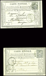 N°102 et 103 obl. CAD perlé B2 "Varangeville s/Mer Seine INFre (1901) + 5CP et 1 lettre AFF divers Sage