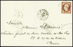 3 lettres : n°17 obl. PC 1896 + T15 "3 Marseille 3" (1855) sur lettre pour Paris, n°17 obl. PC 886 + T15 Clermont-Ferrand sur lettre pour Brioude et n°17 obl étoile muette + CAD "3e Paris (60)" (1862) sur lettre pour Orb