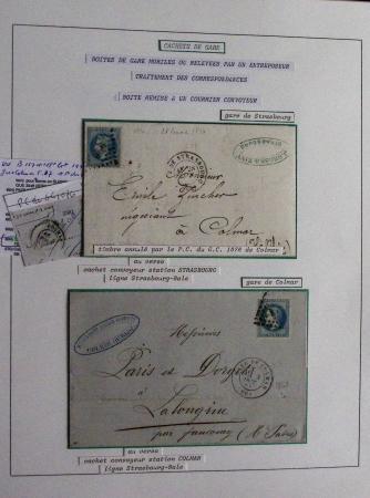 Album Safe noir consacré au n°29, 20c lauré : 83 lettres + timbres détachés : variétés, destinations, types d'oblitérations. Très belle qualité