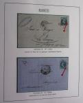 Album Safe bleu noir : planchage et variétés du 20c Empire lauré n°29 (+ timbres détachés) dont la Corne et les Abeilles + documentation