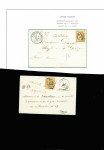 4 lettres : n°31 obl GC 838 + T17 "Chalais (15)" (1869) sur lettre chargée. N°31 obl GC 3106 + T17 "Remiremont (82)" (1869). N°31, bande de 3