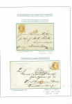 6 destinations AFF n°31, 40c orange : n°31 obl étoile 12 + CAD "Paris Bt Beaumarchais" (1869) pour Nuremberg (Baviere). N°31 obl GC 1769 + T17 Le Havre