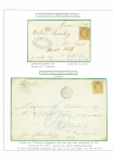 6 destinations AFF n°31, 40c orange : n°31 obl étoile 12 + CAD "Paris Bt Beaumarchais" (1869) pour Nuremberg (Baviere). N°31 obl GC 1769 + T17 Le Havre