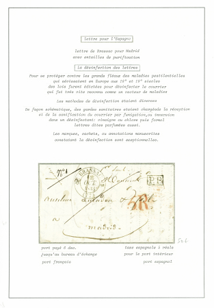 TARN Lettre avec T12 "Brassac (77)" (1833) + "PP" encadré
