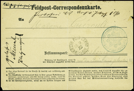 Feldpost - Correspondenzkarte avec CAD "Berlin post exp 17" (15.9.70) pour Strasbourg avec CAD d'arrivée T17 (9 oct 70). TB