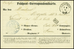 Feldpost - Correspondenzkarte avec CAD "Custrin" (7.3.71) pour Is-sur-Tille (Cote d'Or) avec CAD d'arrivée T17 (14.3.71). TB